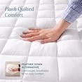thumbnail image 6 of Bare Home Quilted Mattress Pad - Cooling Mattress Cover - Deep Pocket - Queen, White, 6 of 10