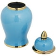 thumbnail image 5 of Kensington Hill Nirvana Glossy Turquoise Porcelain Ginger Jar with Lid, 5 of 6