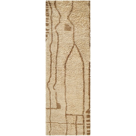 BoutiqueRugs Chesna Bohemian, Transitional Runner Rug - Beige, Taupe, Sandstone - 2'6" x 8' Runner