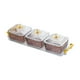 thumbnail image 5 of Platos para servir aperitivos de frutos secos, tarros para galletas y recipientes para condimentos para hoteles. Fumo gris 3 cuadrícula, 5 of 9