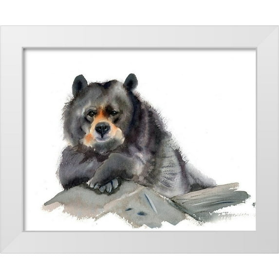 Shefranov, Olga 24x20 White Modern Wood Framed Museum Art Print Titled - Bear III