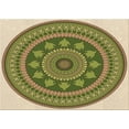 thumbnail image 1 of Ahgly Company Machine Washable Indoor Rectangle Transitional Ginger Brown Green Area Rugs, 2' x 3', 1 of 7