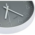 thumbnail image 3 of Brillar Relojes de pared Reloj de pared silencioso de cuarzo moderno de 12 pulgadas con números arábigos Relojes de pared sin comprobar la decoración de accesorios del hogar (gris), 3 of 5