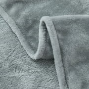 Mainstays Plush Bed Blanket, Gray, Twin, 66 in x 90 in
