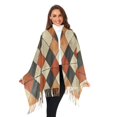 thumbnail image 3 of FORMRS Womens Scarf Winter Soft Long Big Warm Shawls Wrap Tassel Scarves, Checkered Pattern, 3 of 9