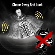 Guardian Bells for Motorcycle Rider Bikers,Motorcycle Bell Cross Key Chain,Punk Biker Style,Luck Angel Gremlin Keychains for Gifts (H19)