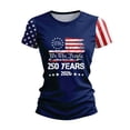 thumbnail image 2 of Women USA 250th Anniversary Shirt Patriotic Independence Day Shirt Women Casual Crew Neck Short Sleeve Top, 2 of 6
