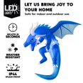 thumbnail image 6 of Joiedomi 5 FT Tall Halloween Inflatable Hanging Ice Dragon with Build-in LEDs, Blow Up Flying Dragon with Light for Halloween Party Indoor, Outdoor, Yard, Garden, Lawn Decorations, 6 of 7