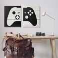 thumbnail image 2 of Stupell Industries Gaming Controller Monochromatic Grain Pattern Illustration Graphic Art Gallery-Wrapped Canvas Print Wall Art Set of 2, 24x30, by Daphne Polselli, 2 of 5