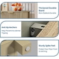 thumbnail image 6 of 55" Sideboard Buffets Cabinet Modern Accent Storage Cabinet with 4 Fluted Doors and Adjustable Shelves Wood Credenza Buffet Sideboards, Console Table for Kitchen Dining Living Room Entryway, 6 of 8
