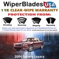 thumbnail image 2 of 2004 Subaru Legacy Beam Wiper Blades Wipers w/1yr Warranty (Set of 2) (WiperBladesUSA), 2 of 5