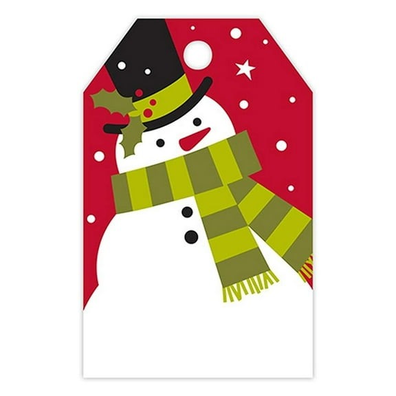 Frosted Snowman Gloss Printed Gift Tags - 2 1/4 x 3 1/2in. - 50 Pack (ptfs)