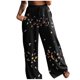 thumbnail image 1 of Pantalones de pijama cómodos para mujer, pantalones de yoga de pierna ancha, pantalones sueltos con estampado floral de mariposa, pantalones casuales para correr Fridja  hfkajh98995, 1 of 5