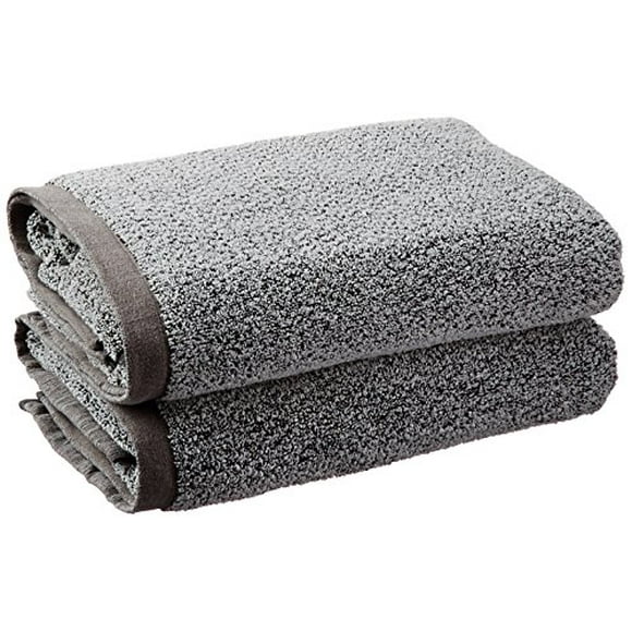 Everplush Diamond Jacquard Bath Towel, Set of 2, Gray