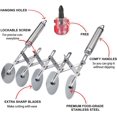 thumbnail image 3 of 5 Wheel Pastry Cutter Stainless Pizza Slicer Multi-Round Dough Cutter Roller Cookie Pastry Knife Divider with Handle, 3 of 6