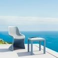 thumbnail image 3 of Compamia Ocean Square Resin Patio Side Table Silver Gray, 3 of 5