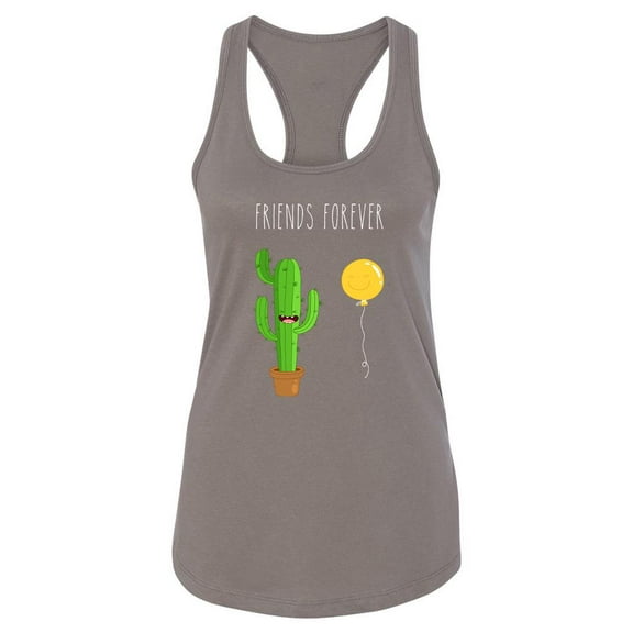 Cactus And Balloon Friends Racerback Tank Women -Image by Shutterstock, Female x-Small