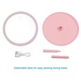 thumbnail image 4 of Rechargeable Round Makeup Mirror with L-ED Light Screen Switch Detachable Base Desk Makeup Mirror, 4 of 8