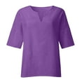 thumbnail image 5 of TYGHBN Women's Classic Version Of 3/4 Sleeve Crewneck Loose Printed T Shirt Casual Summer Shirts Athletic Wear Tops for Women Long Sleeve Compression Shirt Women Womens T Shirts Women Casual Shirts, 5 of 5