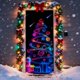 thumbnail image 2 of Cortina para puerta que brilla en la oscuridad, para fiestas navideñas, interior y exterior, festiva, brillante, para la entrada de casa, ventana, pared, adorno para celebraciones de temporada, 2 of 5