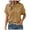 M01 Khaki, variant on Paguaki T Shirts for Women V Neck Linen Button Down Blouses Tunic Summer Casual Dressy Short Sleeve Tops