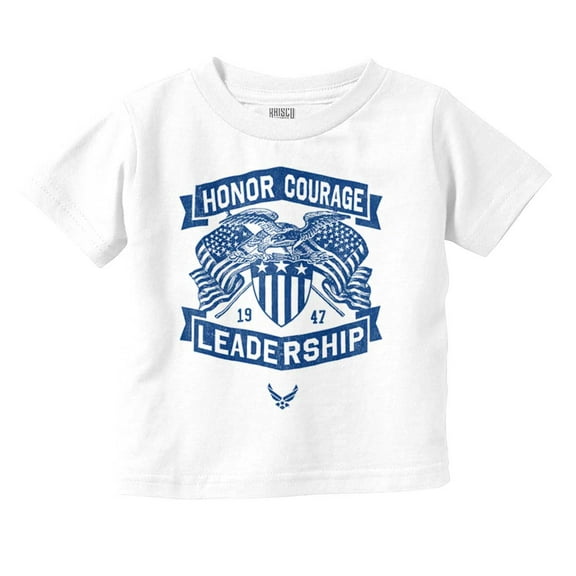 US Air Force Honor Courage Leadership Toddler Boy Girl T Shirt Infant Toddler Brisco Brands 6M