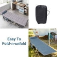 thumbnail image 3 of Extra-Wide Camping Cot with Mattress, Foldable Design, Pillow, Storage Pockets, Carry Bag, Heavy-Duty Support Up to 500 lbs (Gray 2-Pack), 3 of 6