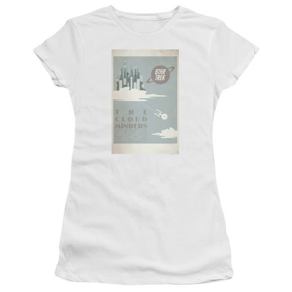 Star Trek Tos Episode 76 Junior Women's Sheer T-Shirt White
