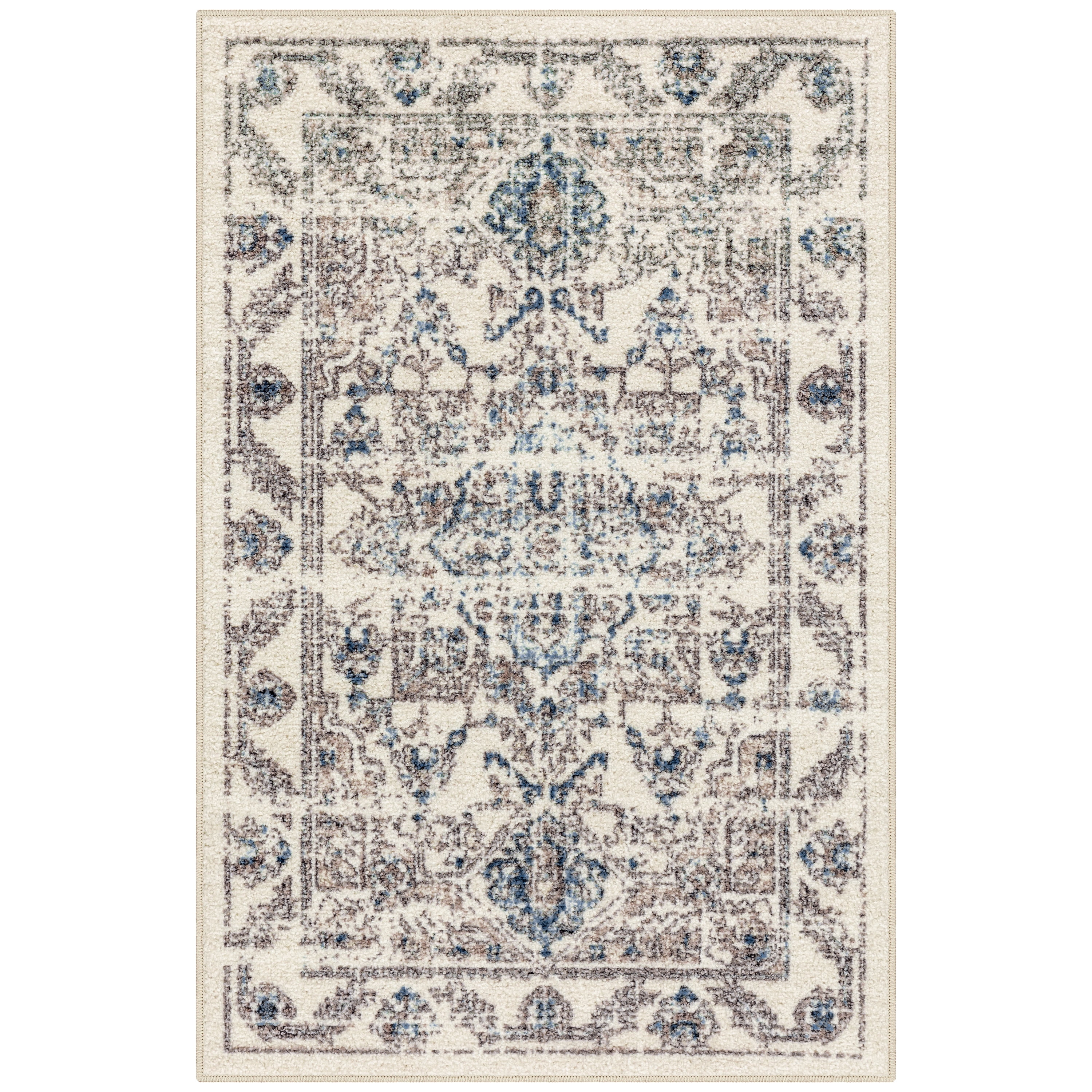 Maples Rugs Antique Border Traditional Area Rug, Beige, 2'6"x3'10