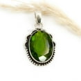 thumbnail image 3 of SATYAVIE JEWELLERY Handmade Peridot Gemstone Pendant – 925 Sterling Silver Pendant Oxidized Finish – Oval Cut Green Gemstone Jewelry for Her – August Birthstone Jewelry, 3 of 6