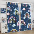 thumbnail image 4 of Rainbow Decorative Curtains, Hand-Painted with Lovely Rainbows and Clouds, Suitable for Children Girls Bedroom Living Room Nursery, 2 Panel Set,42X54 Inch, 4 of 6