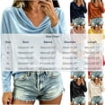 thumbnail image 2 of Smupbvky Velvet Tops for Women Dressy Casual Cowl Neck Long Sleeve Pullover Soft Velour Blouses with Buttons (M, Dark Blue), 2 of 5
