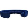 thumbnail image 3 of Meridian Furniture Limitless Navy Velvet Modular 13 Piece Sectional, 3 of 8