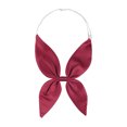 thumbnail image 1 of Pajarita Ajustable Color Sólido Pre-Atado Nudo De Proa Decoración De Traje De Marinero Para Mujer Rojo Vino Talla única, 1 of 5