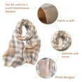 thumbnail image 4 of Bufanda de invierno a cuadros para mujer, cálida y acogedora, chal de gran tamaño, capa, bufandas de moda, chal largo, grueso y cálido para invierno, 4 of 5
