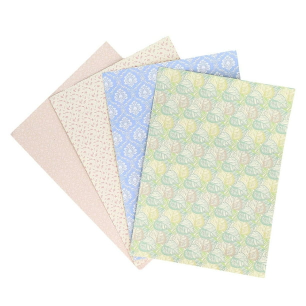 1:12 Scale Dollhouse Wall Paper 4 Sheets Different Patterns Lovely Miniatures Dolls House Wallpaper