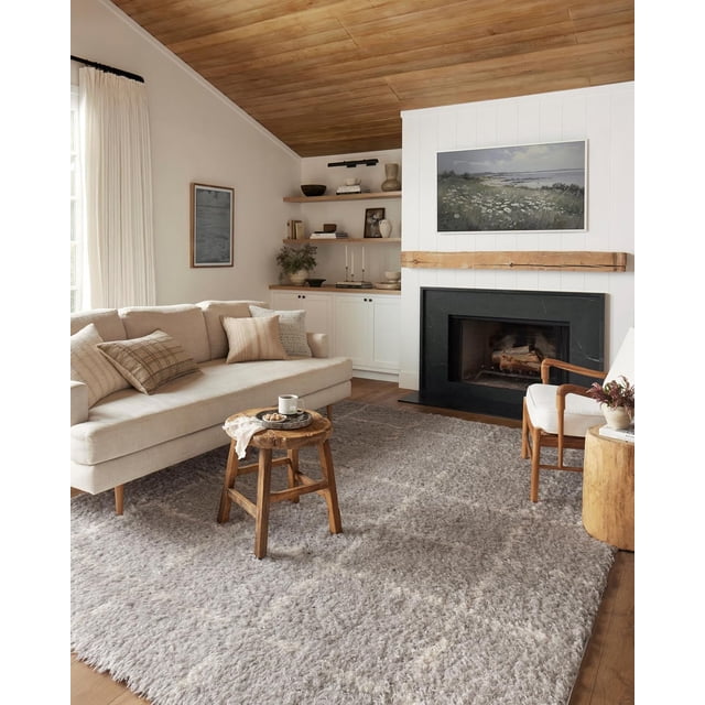 Loloi Angela Rose x Amira Collection AMI-04 Silver/Ivory 2'-3" x 4'-0" Accent Rug