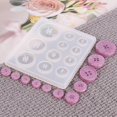 thumbnail image 1 of DIY Silicone Mold Resin Button Handmade Resin Mold With Hole Pendant Button Clay Epoxy Pendant For Keychain Supplies, 1 of 1