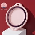 thumbnail image 2 of Clearance! Foldable Wash Basin Portable Plastic Travel Folding Wash Basin Durable Laundry Tub for Barbecue Hiking Fishing Camping Tool Pink Middle, 2 of 7