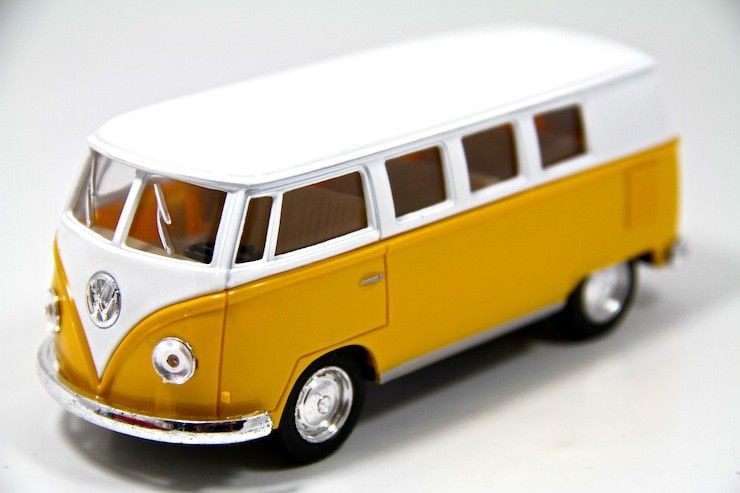 Kinsmart 1:24 1/24 Volkswagen VW 1962 Van Samba Micro Bus Diecast Model Red 7“ 