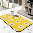 thumbnail image 2 of Washable Rubber Daisy Cute Floral Dish Drying Mats for Kitchen Counter Home Large Coffee Bar Pad Accessories and Decor for Utensils Stemware 19.5''x12'', 2 of 7