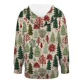thumbnail image 5 of Chandails d'Hiver Grande Taille pour Femmes Chandails Décontractés de Noël à Col Rond Manches Longues Chandail à Capuchon Amusant Beige G, 5 of 5