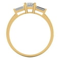 thumbnail image 4 of 0.8 ct Emerald Cut Simulated Diamond 3 Stone 14K Yellow Gold Womens Engagement Ring, 4 of 5