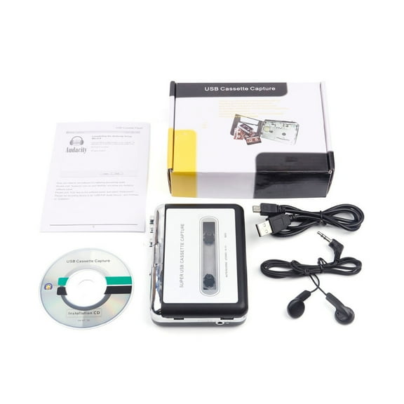 USB Cassette to MP3 Converter Plug-Play High-Fidelity Sound Transfer for Computer And Mobile Devices