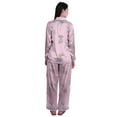 thumbnail image 3 of Moomaya Button Down Pajama Set For Women Notch Collar Nightwear Pants Loungewear, 3 of 6