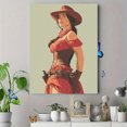 thumbnail image 4 of Cowgirl Western Style Canvas Wall Art 15.75x11.81 Inches, 4 of 8
