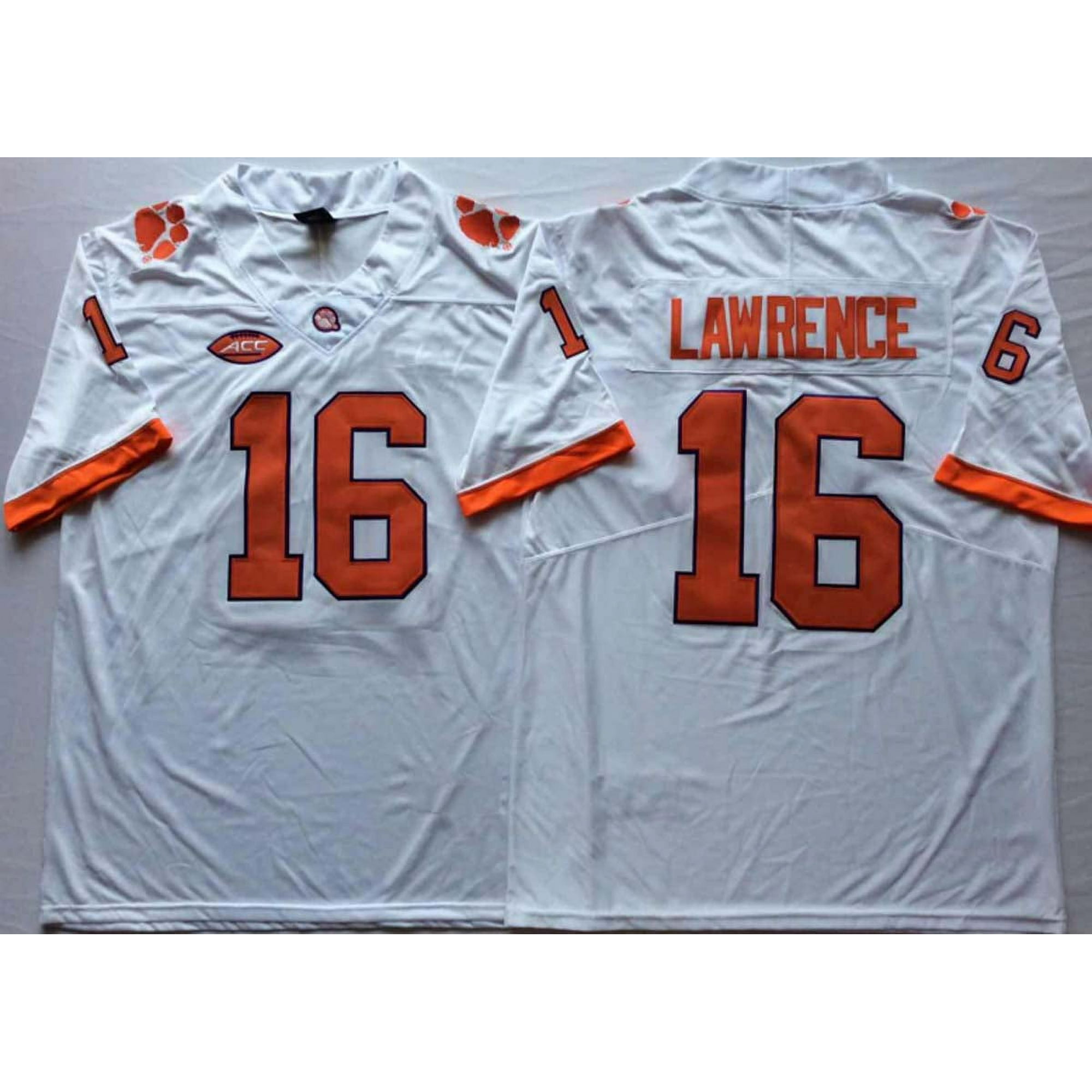 Mens Clemson Tigers White #16 Lawrence College Football Jersey
