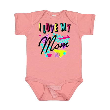

Inktastic I Love My Mom- 80s Retro Style Boys or Girls Baby Bodysuit