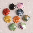 thumbnail image 4 of U8MO 5pcs Scallop Shape 30x28mm Fancy Flamed Glazed Ceramic Porcelain Loose Beads-Spots Red, 4 of 4