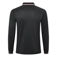 thumbnail image 2 of Men's Polo Shirt Long Sleeve Button Down Tee Shirt Loose Fit Black Mens Summer Shirts Casual, 2 of 3